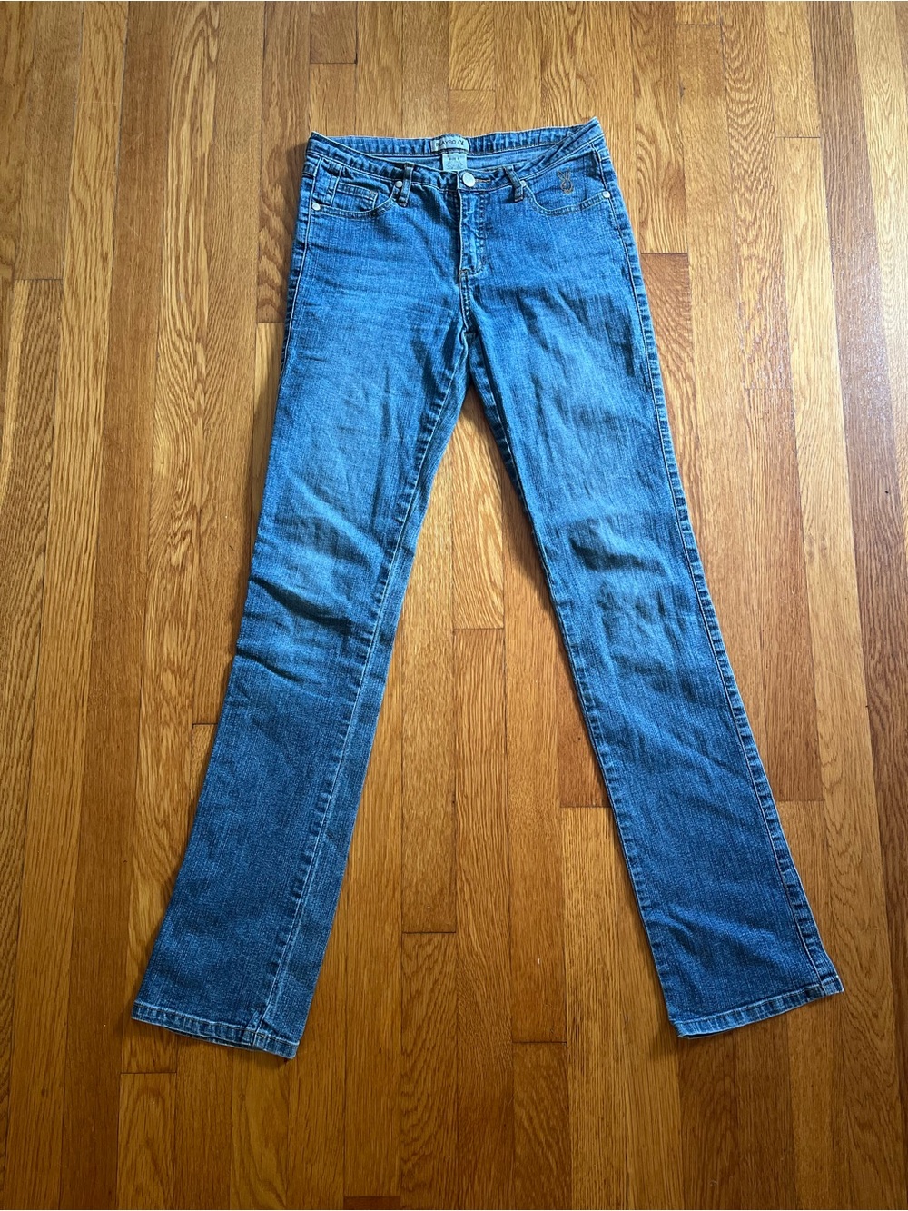 Vintage Playboy Y2K Flare Blue Jeans size 5 Read